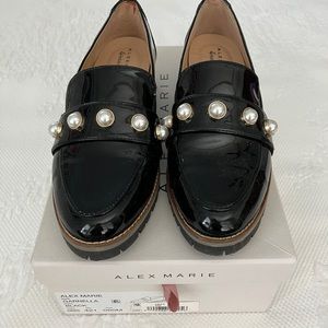 Pearl embellished loafers